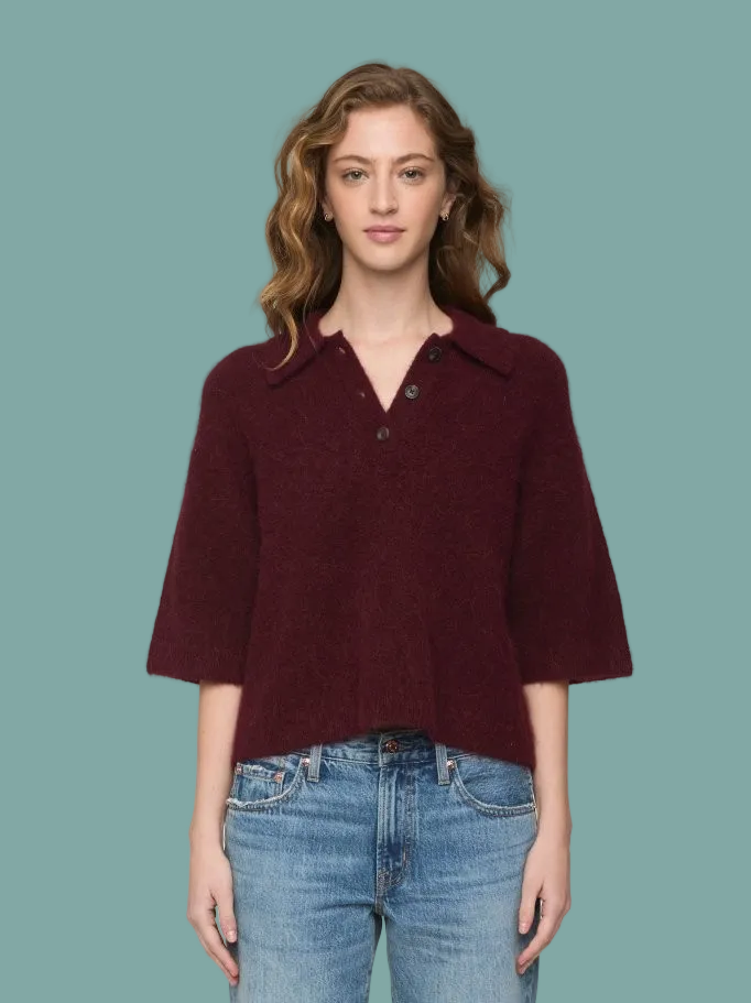Nadya Boxy Polo Sweater
