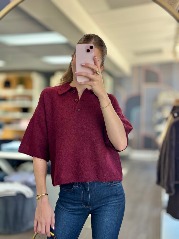 Nadya Boxy Polo Sweater