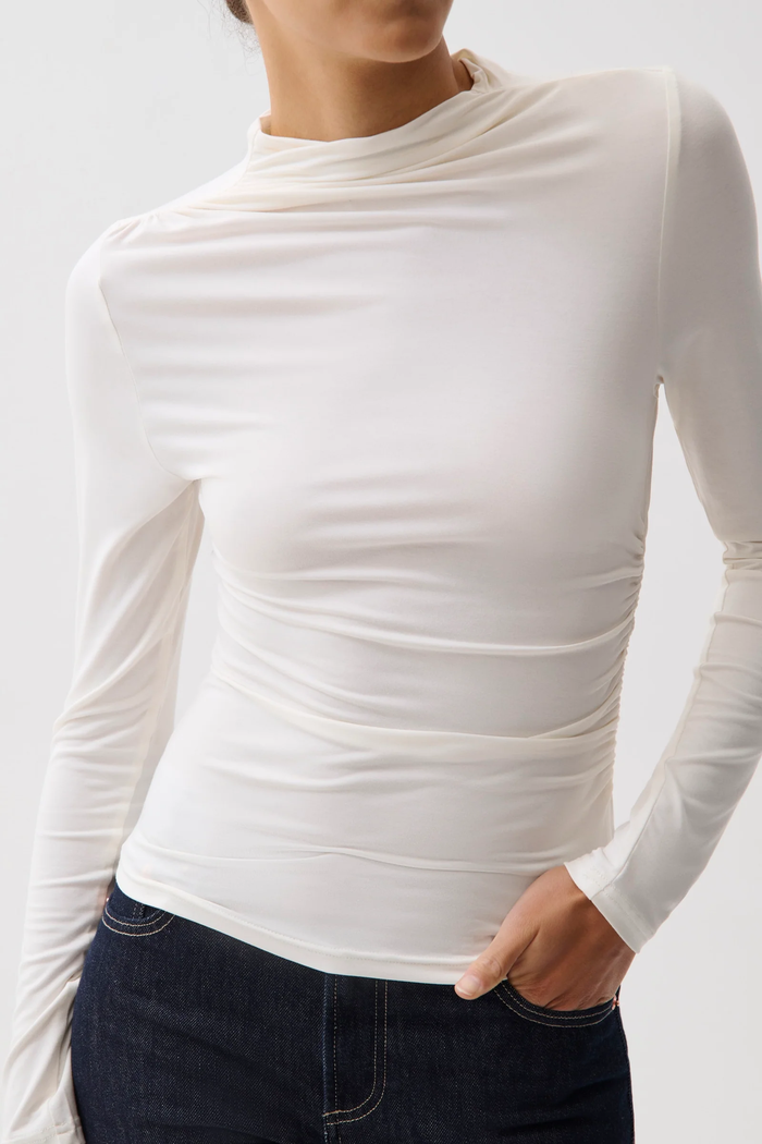 Nathalia Draped Mock Neck