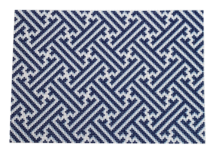 Navy Fretwork Clutch