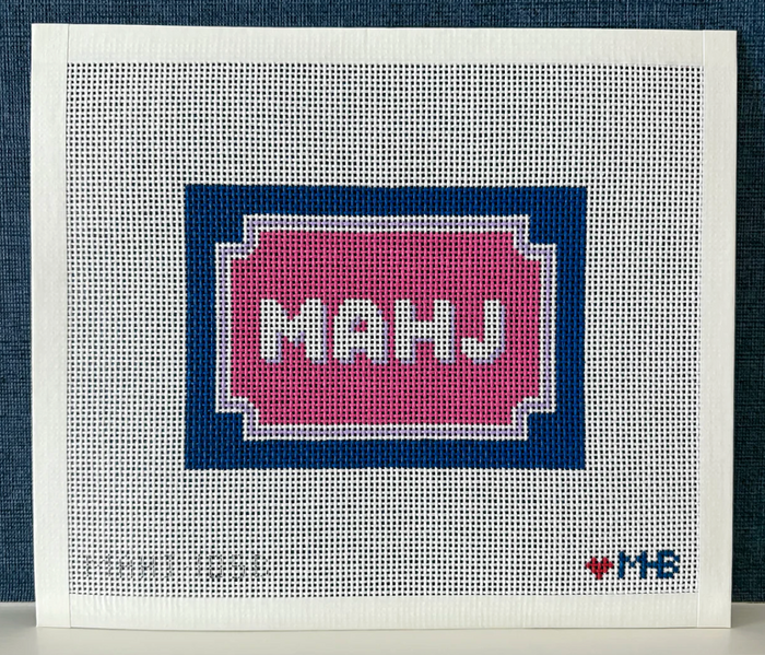 Navy, Lilac, Pink Bracket Corner Mahjong Insert