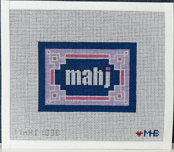 Navy, Lilac, Pink Key Corner Mahjong Insert