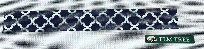 Navy Quatrefoil Key Chain