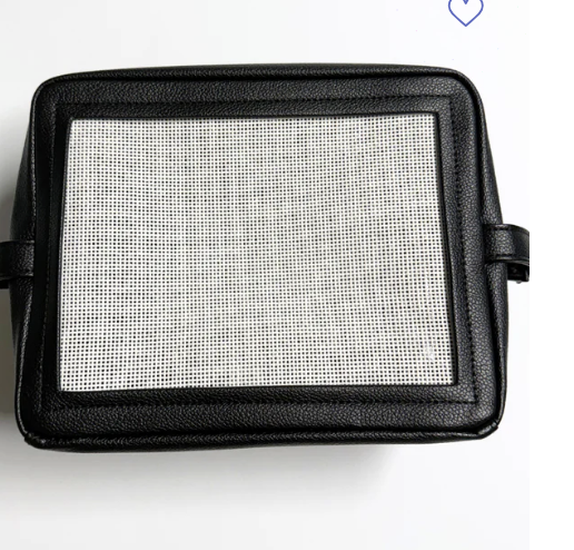 Needlepoint Pre-Finished Stitch-A-Bag in Black