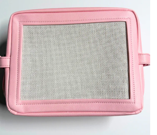 Needlepoint Pre-Finished Stitch-A-Bag in Pink
