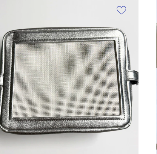 Needlepoint Pre-Finished Stitch-A-Bag in Silver