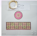 Needlepoint Round Floral-Pink and Green