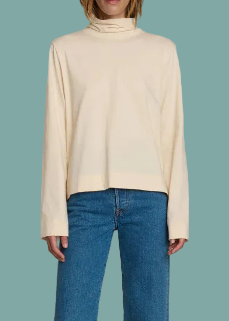 Neo Mock Neck T-Shirt - Parchment