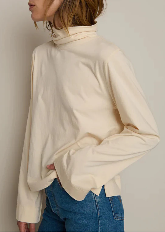 Neo Mock Neck T-Shirt - Parchment