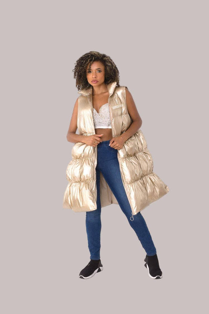 New Black Puffer Vest - 81585