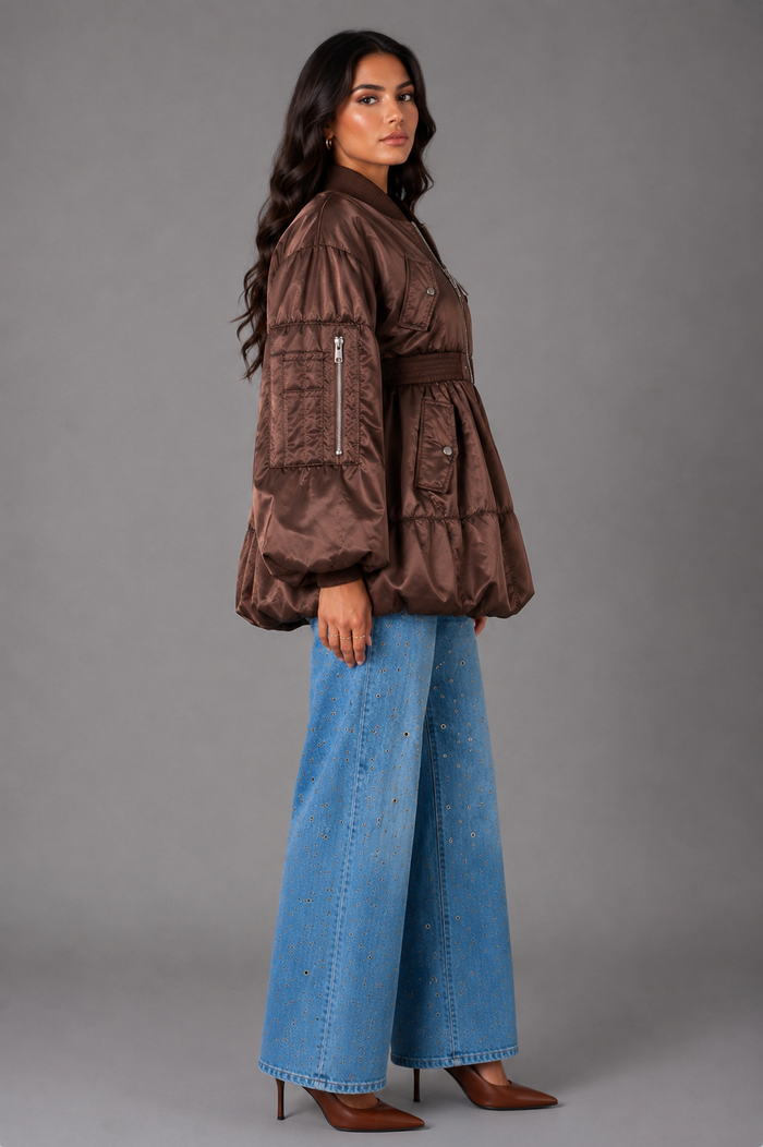 New Woven Jacket with Contrasting Lining – Style 82337