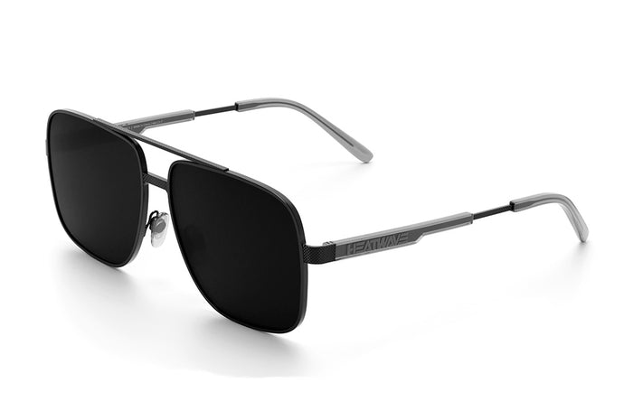 Heat Wave Visual Nimitz Sunglasses with satin black frame and ultra black lenses.