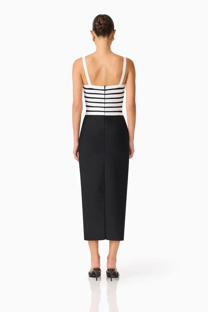 Ninette Coulum Midi Dress - Black & White