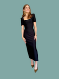 Ninette Square Neck Maxi Dress - Black
