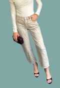 Off Duty Bowed Ankle Jean - Zebra Soapstone