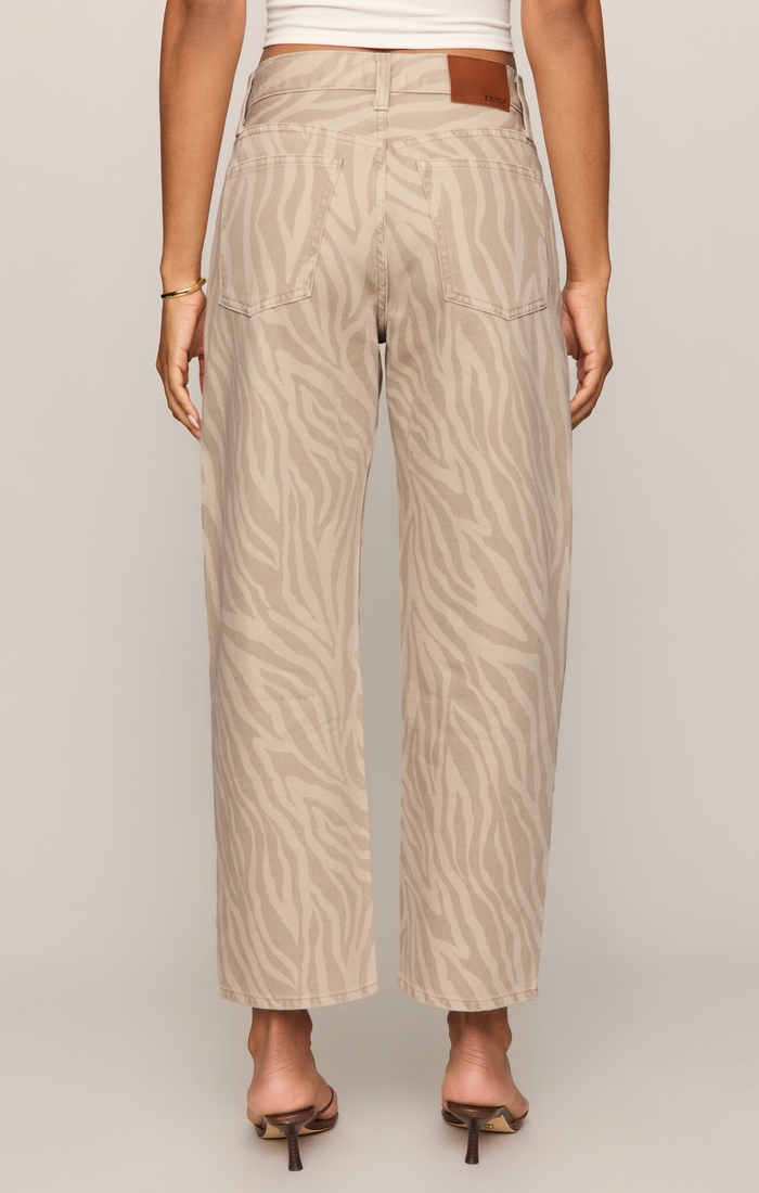 Off Duty Bowed Ankle Jean - Zebra Soapstone