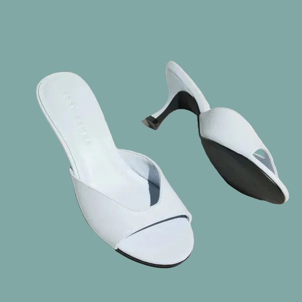 Opal Kitten Heel - Sky Leather