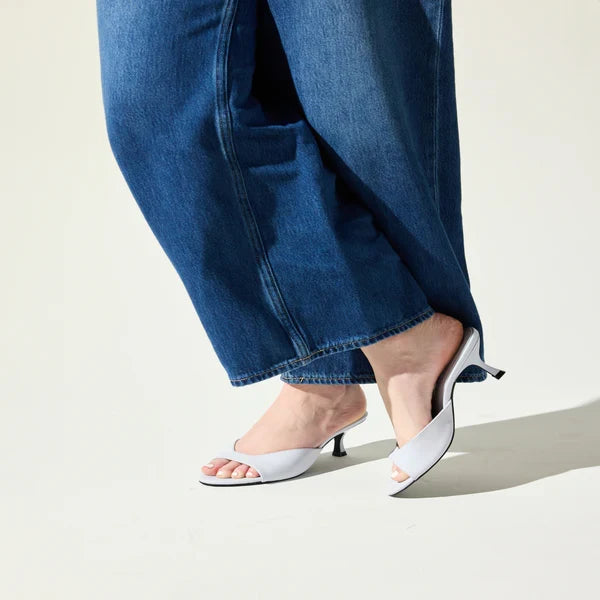 Opal Kitten Heel - Sky Leather