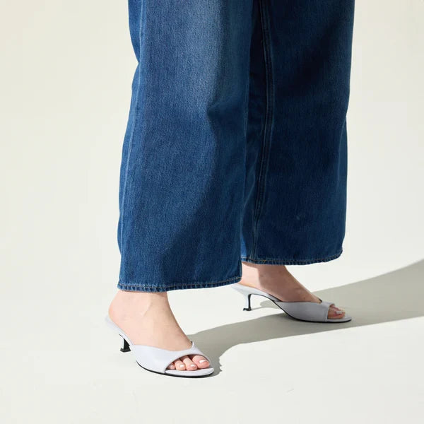 Opal Kitten Heel - Sky Leather