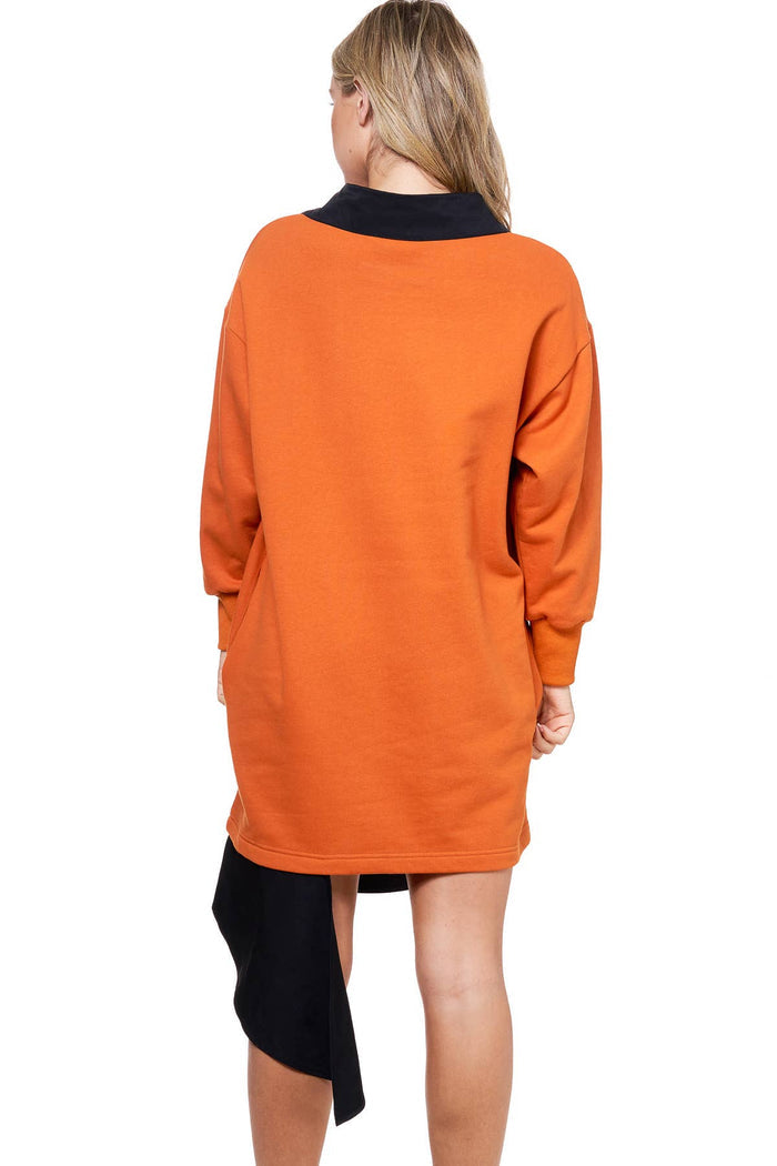 Orange  TOV Midi Shirt Dress