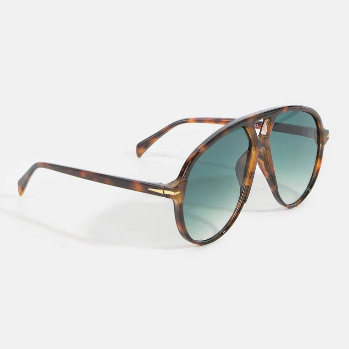 Oversized Aviator Shield Sunglasses