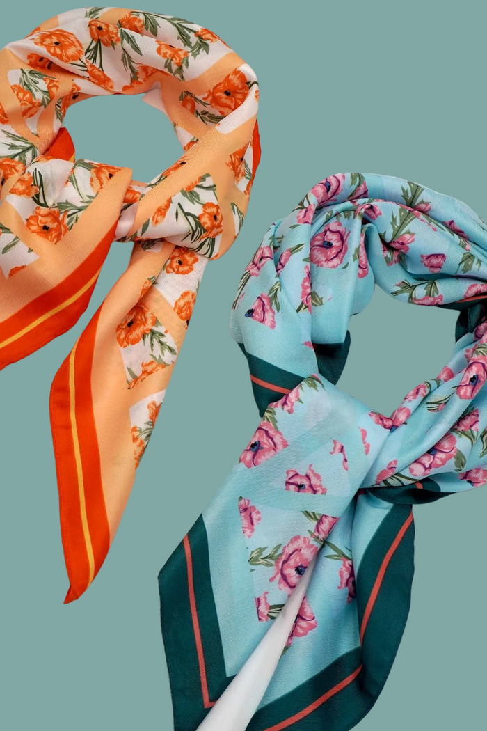 Oversized Floral Headscarves