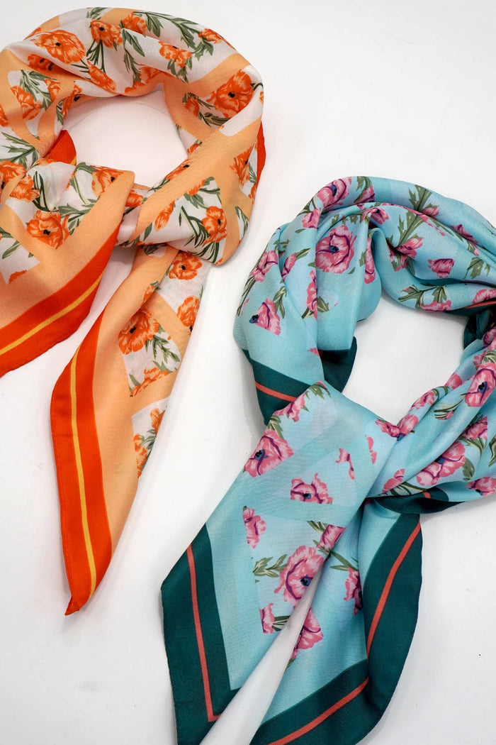 Oversized Floral Headscarves