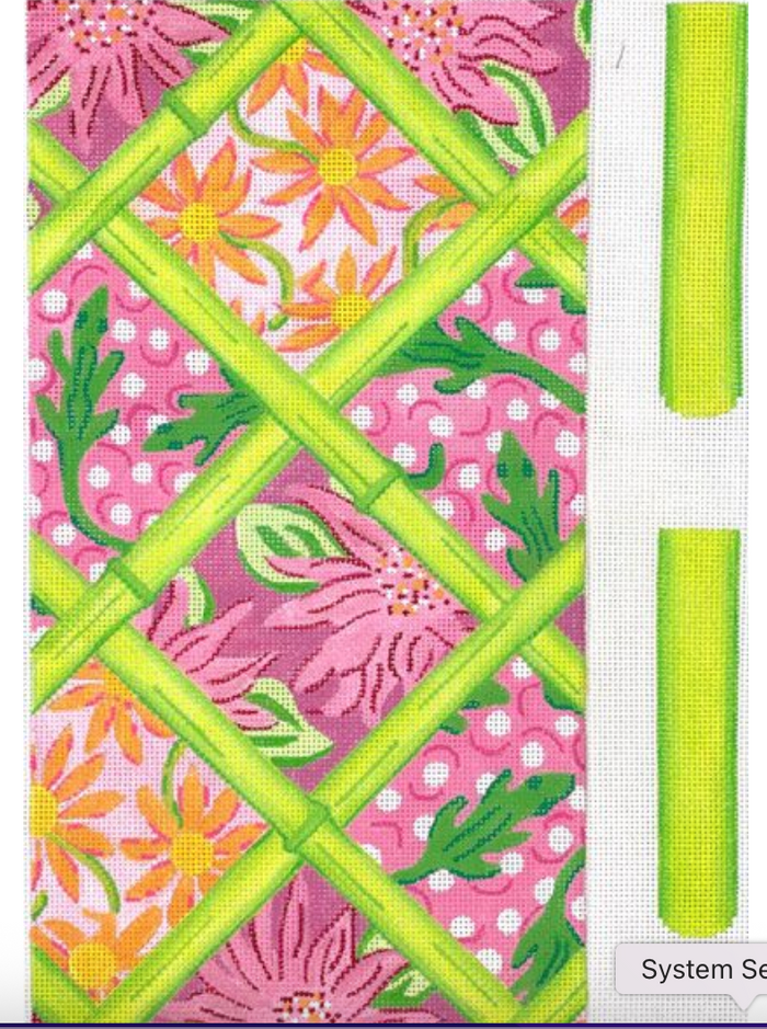 Patchwork with Bamboo Envelope Clutch