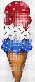 Patriotic Ice Cream Cone