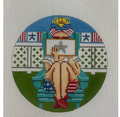 Patriotic Stitching Girl Round