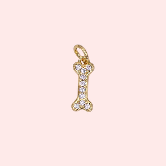 Pavé Pup Bone Charm