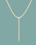 Pave Serpent Lariat Necklace 18'