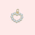 Pearl Heart Outline Charm