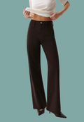 Penny High Rise Wide Leg - Mocha