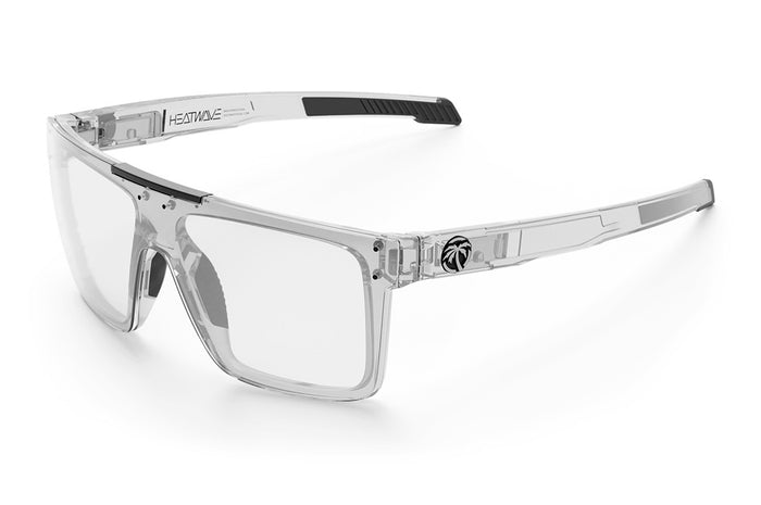 Heat Wave Visual Performance Quatro Sunglasses with clear frame and anti-fog clear lens.