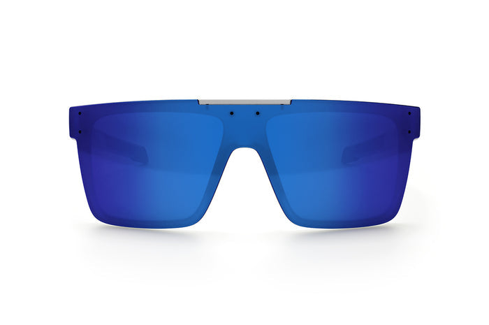 Front view of the Performance Quatro Sunglasses: Vapor Frost Frame Coastal Lens Z87+ on a white background.