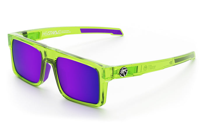 3/4th angle view of the Performance Rayth Sunglasses: Antifreeze Z87+ on a white background.