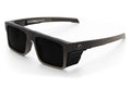 3/4 angle shot of the Performance Rayth Sunglasses: FDE Fader Z87+ on a white background with black side shields