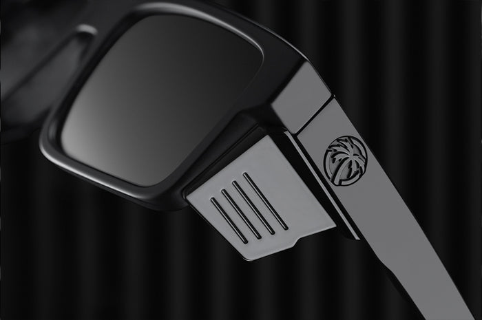Close-up of the side shields on the Heat Wave Visual Performance Rayth Super Photochromic Sunglasses.