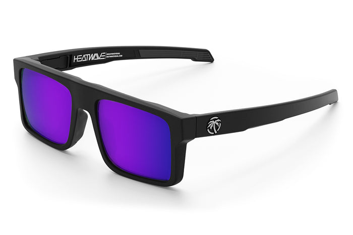 3/4th angle shot of the Performance Rayth Sunglasses: Ultra Violet Z87+ on a white background.