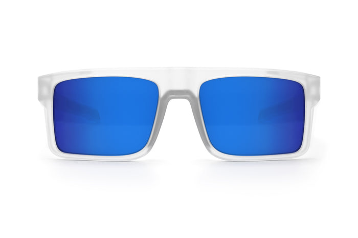 Front view of the Performance Rayth Sunglasses: Vapor Frost Frame Coastal Lens Z87+ on a white background.