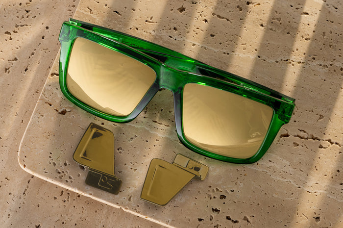 The Performance Vise Sunglasses: Cycad Green Z87+ with side shields removed