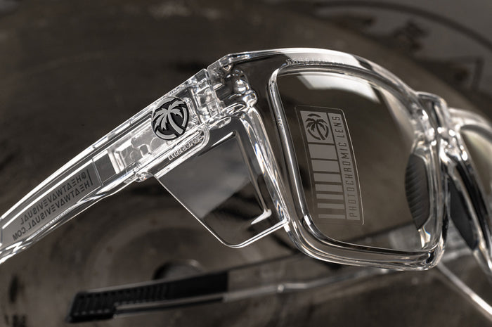 Performance Vise Sunglasses: VAPOR CLEAR Frame Photochromic Lens Z87+