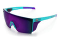 Heat Wave Visual Performance XL Lazer Face with aqua frost frame, ultra violet lens and matching side shields.