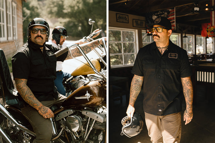 Man wearing the Performance XL VISE Sunglasses: Easy Rider Photochromic Z87+