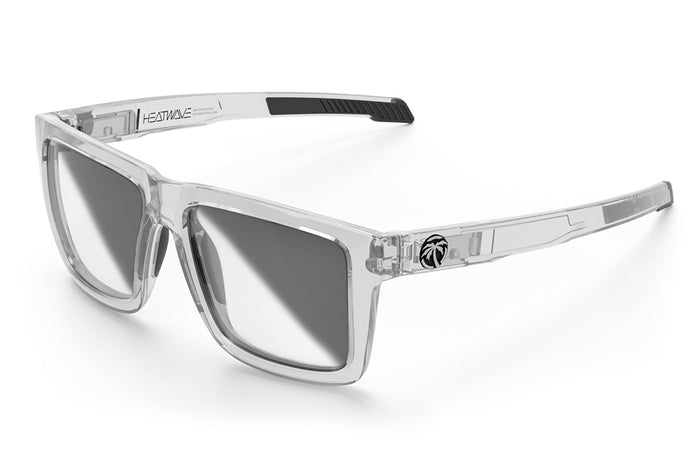Heat Wave Visual Performance XL Vise Sunglasses with vapor clear frame and photochromic lenses.