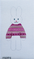 Pink and Green Sweater Bunny