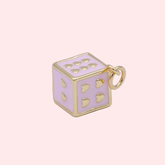 Pink Dice Charm