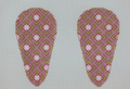 Pink Geometric Scissors Fob
