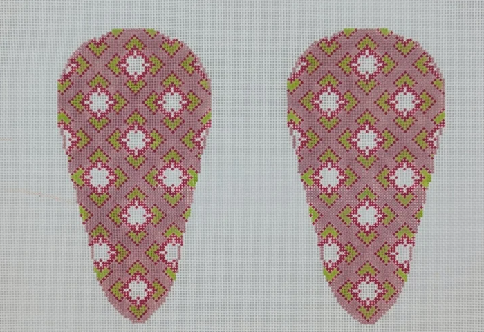 Pink Geometric Scissors Fob